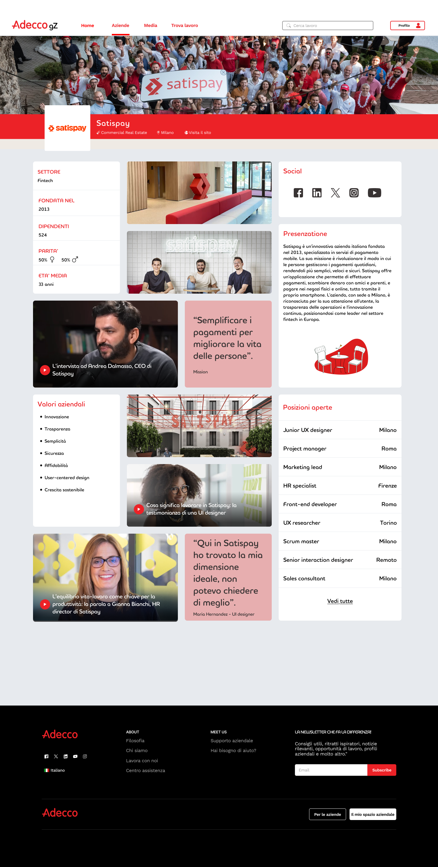 Adecco gZ — Pagina azienda